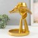 Souvenir Polystone stand "Girl in a hat with a bow" gold 28x21x19 cm