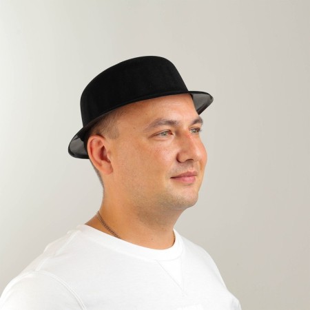 Carnival hat made of plastic, rr. 56-58, black color-3