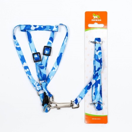 Camouflage set, kapron, leash 120 x 1 cm, fire 21-35 cm, blue-blue-6