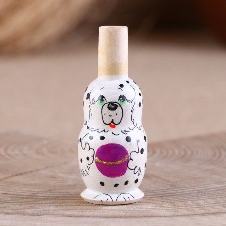 Whistle "Dalmatian", birch bark-4