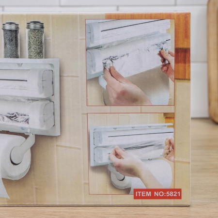 Organizer for kitchen accessories, 38 × 18 × 7 cm, beige color-8
