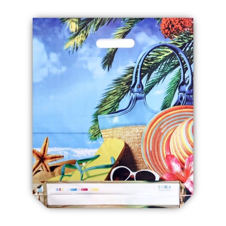 Package "Beach", polyethylene with a cut pen, 38x45 cm, 60 μm-1
