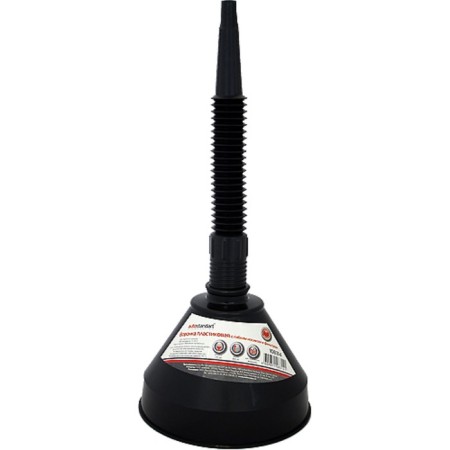 Plastic funnel with a flexible nose and filter, diameter 16 cm, length 40 cm 108314
