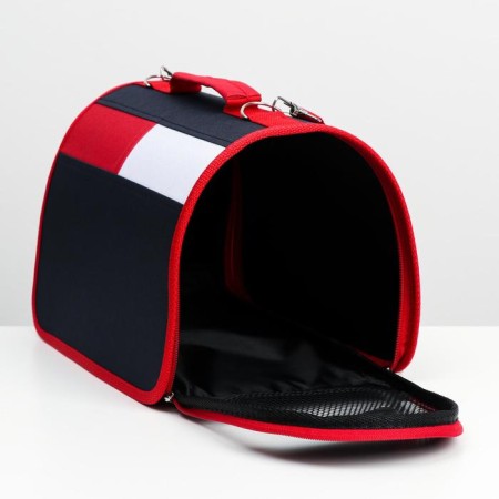 Animal shift bag, frame, 31 x 20.5 x 22 cm, blue-red-3