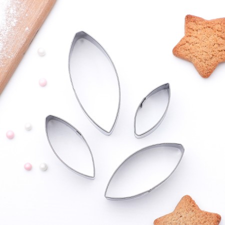 A set of forms for cutting the liver “Lily petals”, 4 pcs, chrome -colored color