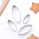 A set of forms for cutting the liver “Lily petals”, 4 pcs, chrome -colored color
