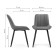 Stew Seda Metal/velor, white/light gray 50.5x57x83 cm