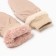 Women's mittens minku, beige color, 25 cm