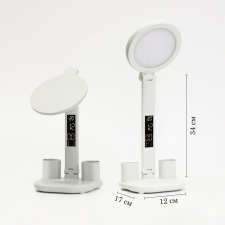 Clock - electronic lamp: calendar, thermometer, organizer, 7 watts, 40 LED, 3 modes, USB
