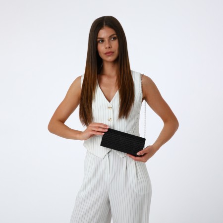 Female clutch, a valve department, a long chain, black color-1