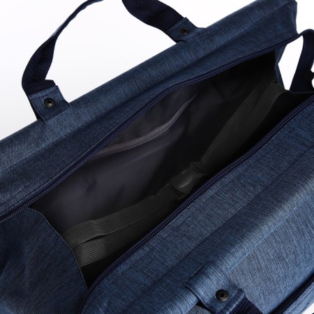Road bag with lightning, external pocket, long belt, blue color-2