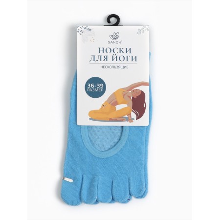 Joga socks r.36-39, rubberized, blue-1
