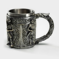 Stainless steel mug, 400 ml, silver color