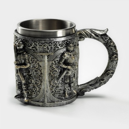 Stainless steel mug, 400 ml, silver color