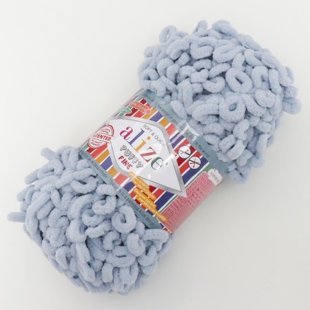 Yarn "Puffy Fine" 100% micropoliester 14.5m/100g (500 gray)-1