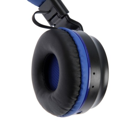 Wireless headphones Luazon HQ-3, folding, microphone, microSD, black and blue-5