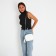 Bag Cross-Bodi with a zipper, white color