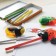 Plastic grinder with Faber-Castell Animals Eraser, 2 holes, container, mix