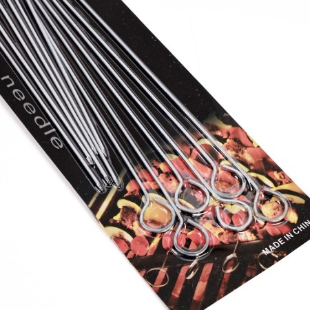 A set of skewers for barbecue, metal, 12 pcs, 35 cm-6