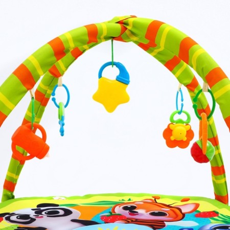 Developing rug with arcs "Funny kids", 85x85 cm, crush me-10