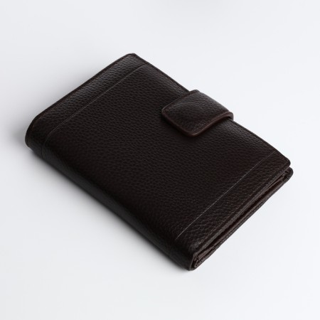 Male purse on magnet 3 in 1, department for auto documents, passports, brown color-2