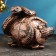 Piggy bank "Snake with a barrel" Small copper, 14x19x12cm