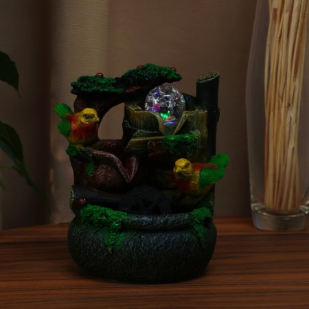 Fountain "Birds at the mill" 13.5x9.5x20 cm (with backlight)-2