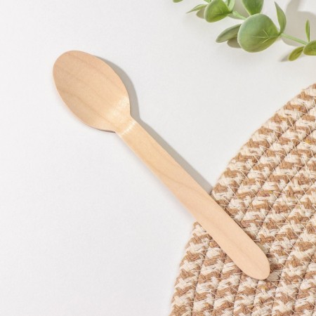 Spoon of wooden share, 16 cm, packing 50 pcs-1