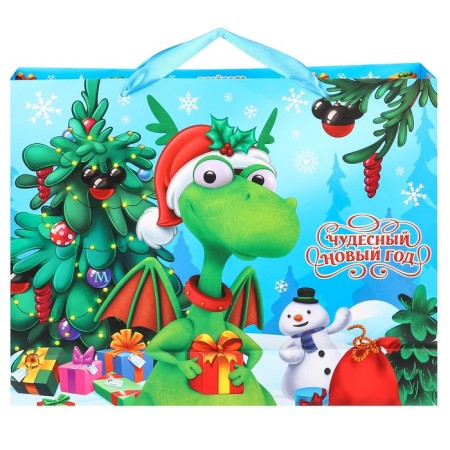 Gift package "New Year" 31x40x11.5 cm, Mickey Mouse and Dragon-3