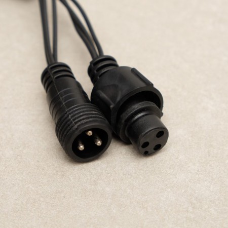 Garland "Network" 2 × 3 m, IP44, UMS, dark thread, 384 LED, white glow, 220 V-5