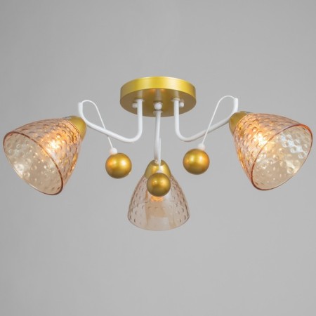 Linda chandelier 3x60W E27 white/gold 60x60x23cm-1