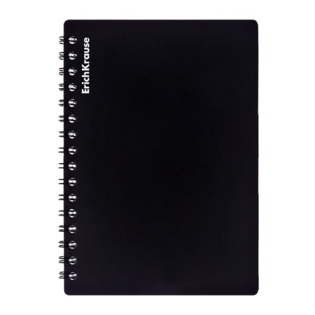 Notebook A6 (120 x 146 mm), 60 sheets in the cage on the crest Erichkrause "Classic", plastic cover, offset unit, white 100%, mix-10