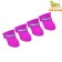 Rubber pijon boots, set 4 pcs., Rr. L (sole 5.7 x 4.5 cm), purple