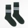 Socks "stripes", dark green color, size 23-25 ​​(37-40)