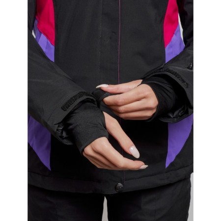 Ski jacket female winter, size 44, black color-11