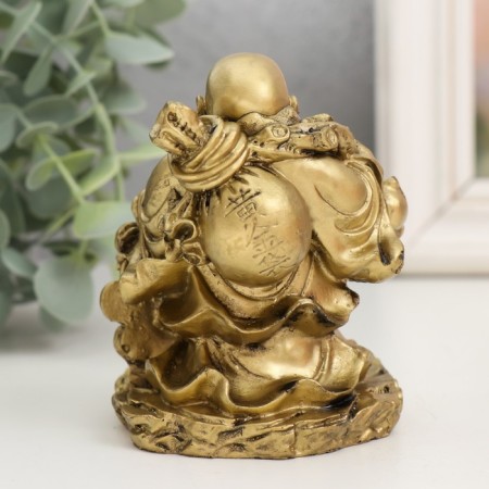 NECKE Polystone for bronze "Hotey with coins. Wealth" 6.7x7x9.5 cm-2