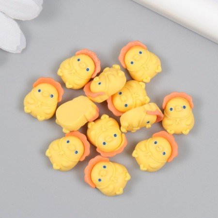 Decor for creativity Plastic "Chick in a cap" set of 12 pcs 1.5x1.2 cm-2