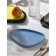 Ceramic non -standard ceramic plate "Blue", 20 x 15 cm, blue color