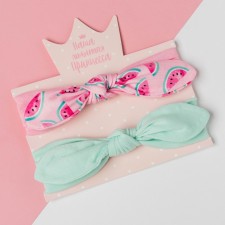 A set of bandages on the head of a crumb I am a “watermelon” Rose/turquoise. Rr. 46-48