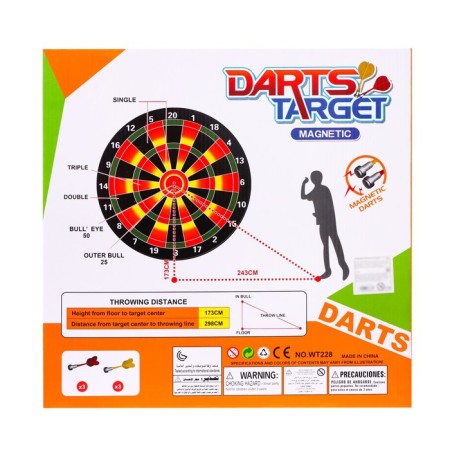 Darts Magnetic "exactly on target", diameter 40 cm, 6 darts-5