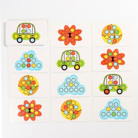 Board game according to the methodology of Segen "Mosaic for Bunny", 20 cards, 4 figures, 3+-3