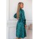 Women's dress, size 42, green color, black 5589