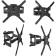 Black Black 37 "-70" Max. 36.4kg, wall turn and slope bracket