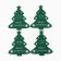 Set for decor of the dining rooms "Christmas tree" 4pcs centers 20x17cm 100%p/e, felt