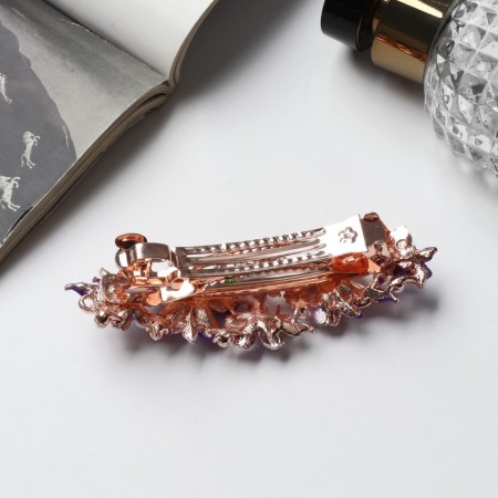 Hair clip "Waltz of Flowers" beads, 9 cm-1