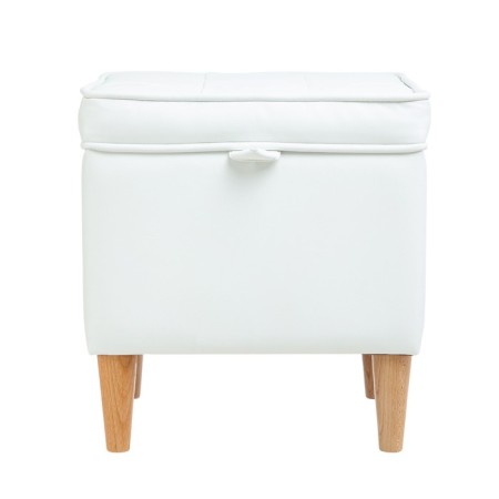 Ebi Puf, 400x400x420, white leatherette-3