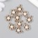 Decor for creativity plastic for metal "Flower with pearls" 1.4x1.6 cm