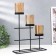 Summary Metal, glass for 3 candles "Etna" D-5 cm, black 7.5x23x31 cm