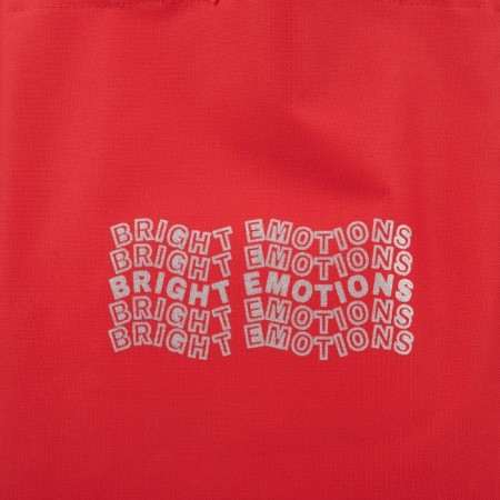 Shoper Bright Emotions, sparkles, without lightning, without lining, red color-3