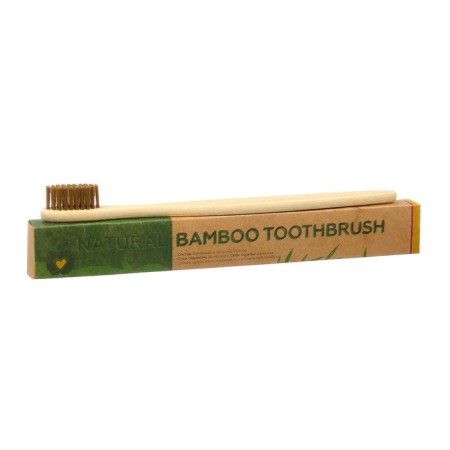 Bamboo toothbrush hard in the box, brown